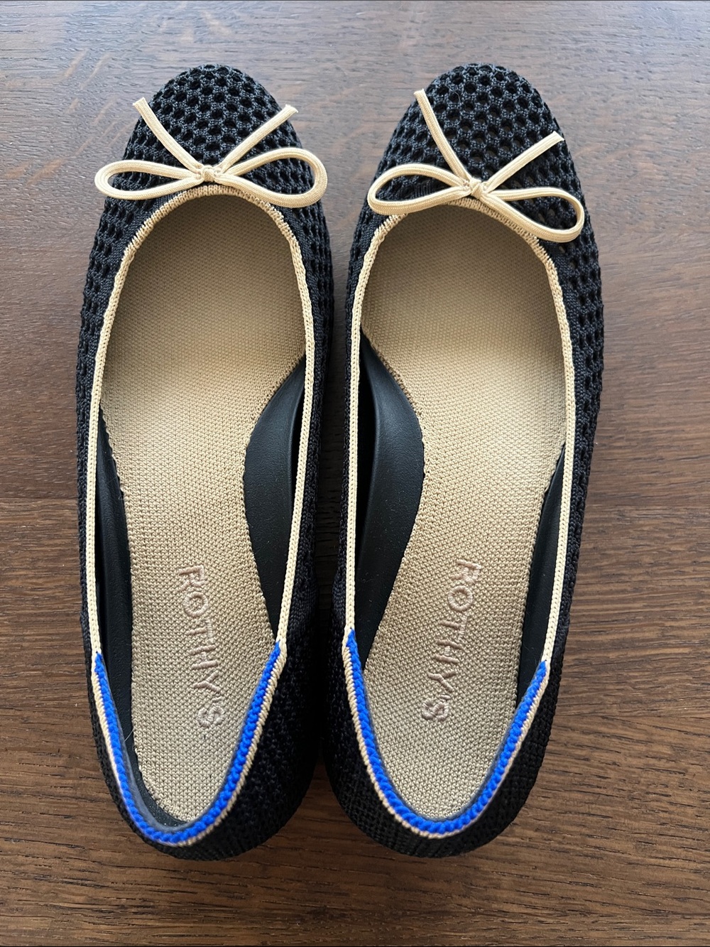 Rothy's Ballet Flat in Noir Mesh